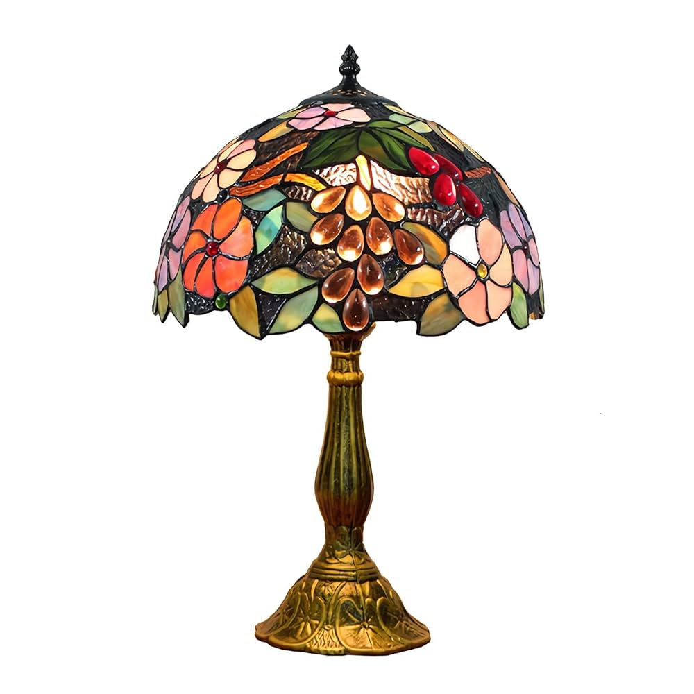 その他 Tiffany Style: 170 Years of Design Tiffany Style Table Lamp W16H24 Inch Tall Green Stained